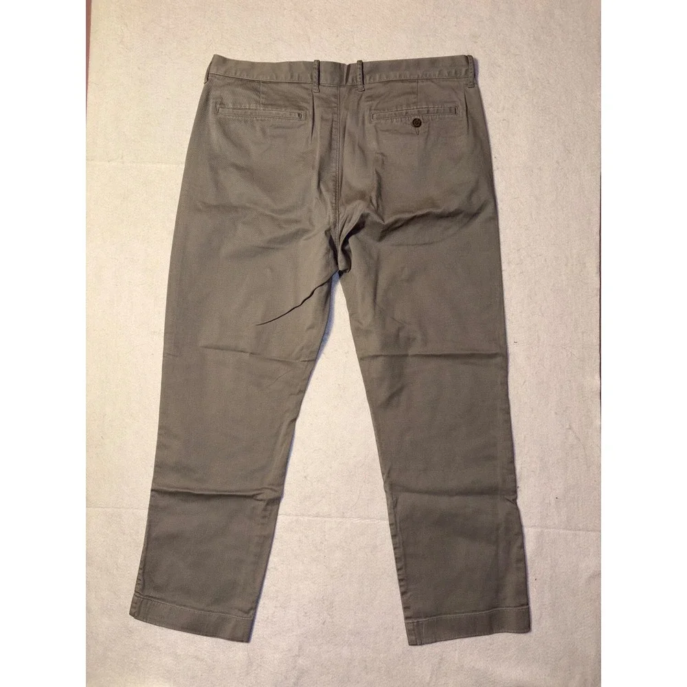 J Crew Flex Straight Fit Chino Pants Gray Mens W36 L30‎ Cotton Blend